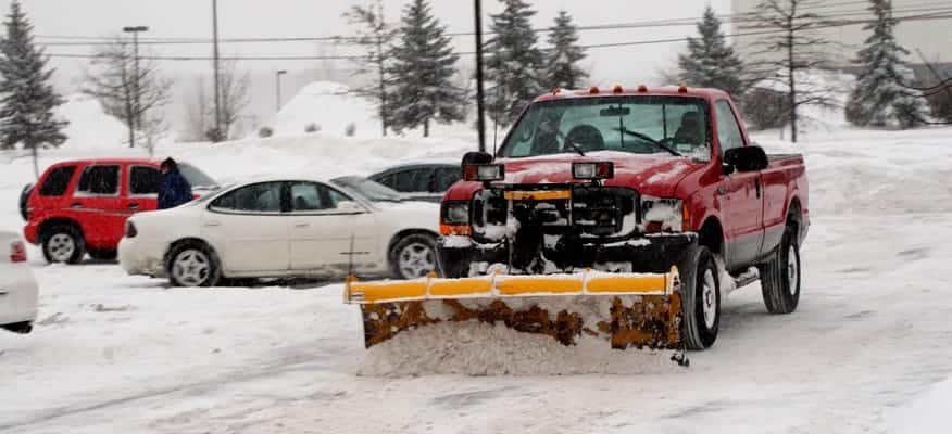 Red Snow Plow
