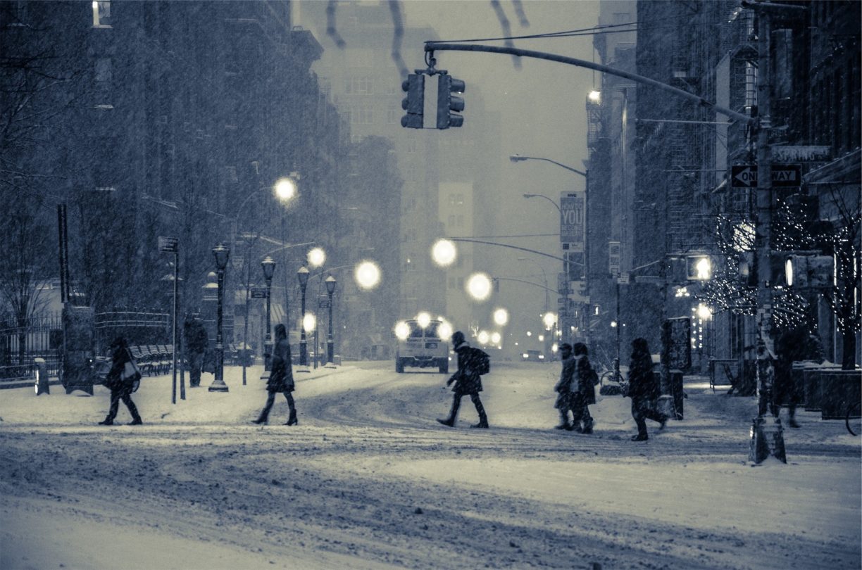 winter in city